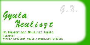 gyula neuliszt business card